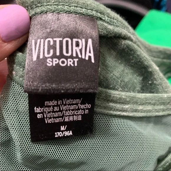 Victoria Sport Mesh Insert V-Neck Tank Top - Picture 5 of 6